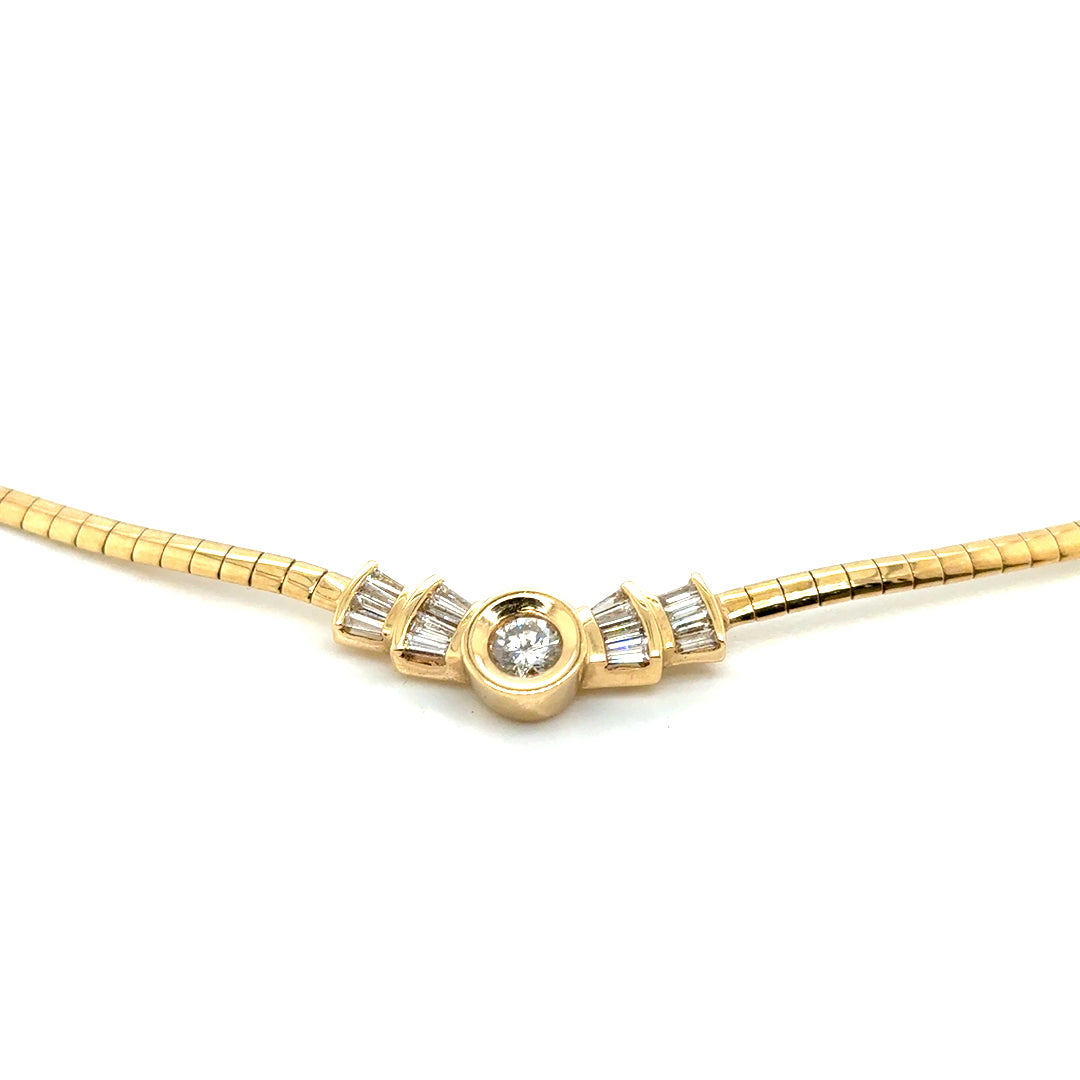14k Yellow Gold 0.75 CT TW Diamond Necklace