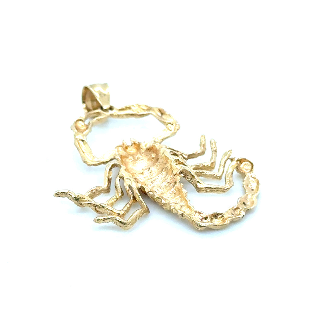New 14k Yellow Gold Scorpion Pendant