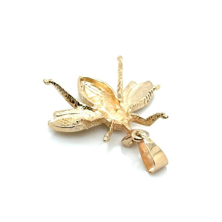 14k Yellow Gold Queen Bee Pendant