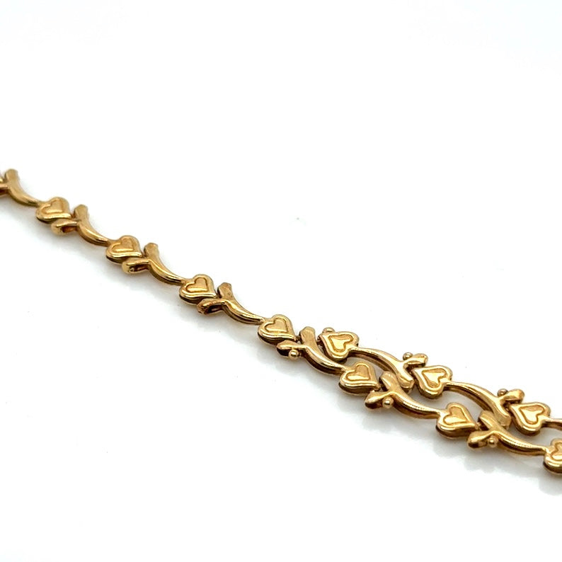 14k Yellow Gold Heart Necklace