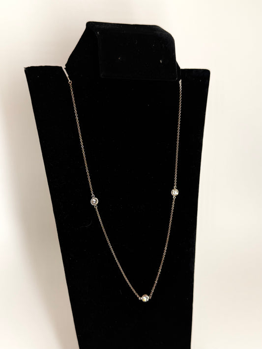 Authentic New Tiffany & Co. Peretti Collection Platinum Diamonds Necklace
