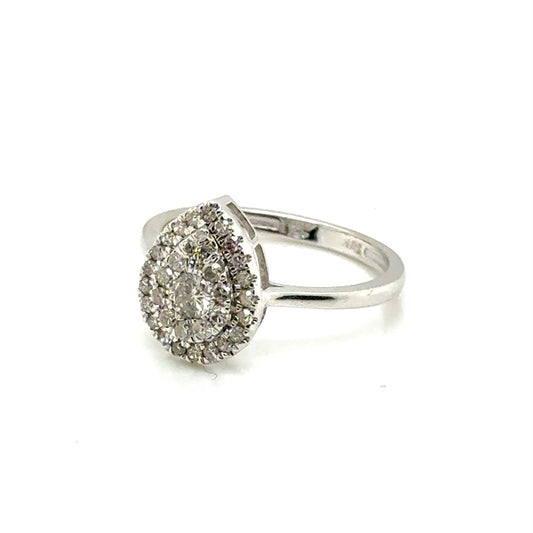 10k White Gold 0.8 CT TW Diamonds Ring