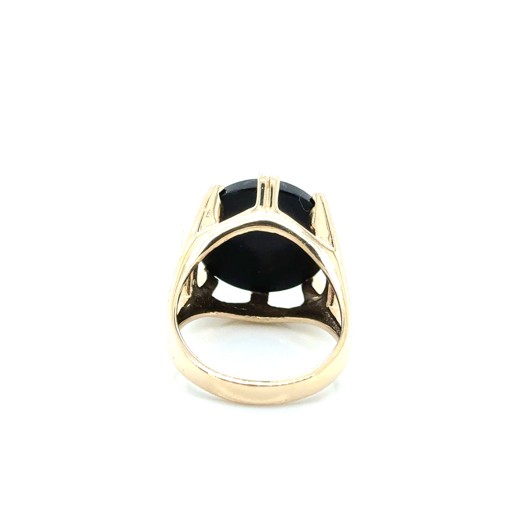 New 14k Yellow Gold Intaglio Unisex Ring