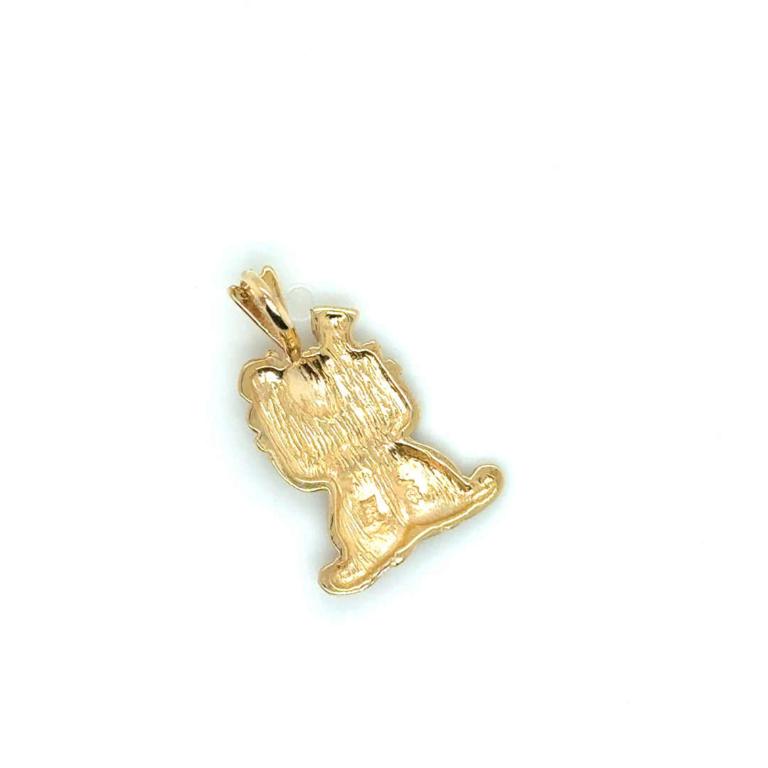 14k Yellow Gold Clown Pendant
