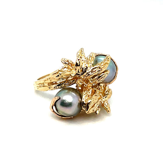 14k Yellow Gold Pearl Ring