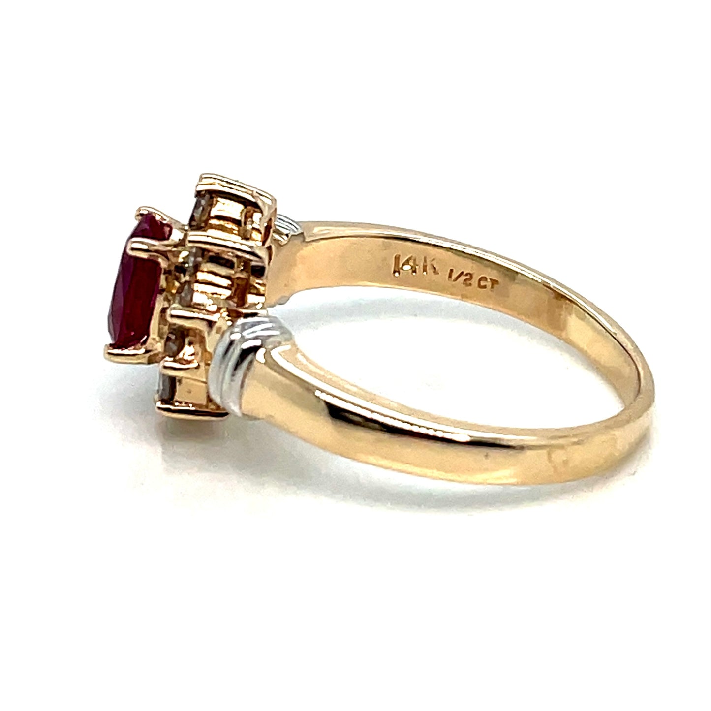 14k Yellow Gold Ruby Lady’s Diamond Ring
