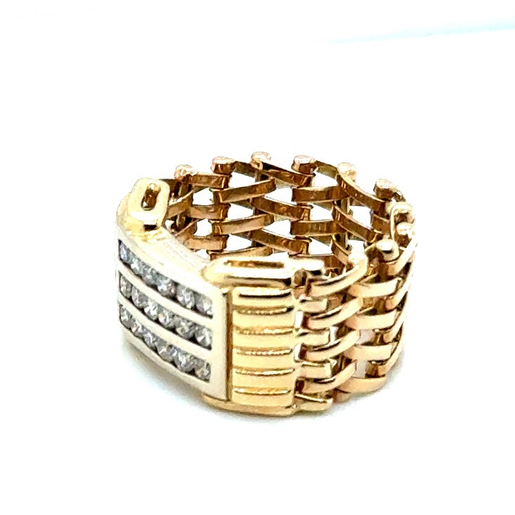 14k Yellow Gold 1.08 CT TW Diamonds Men’s Ring