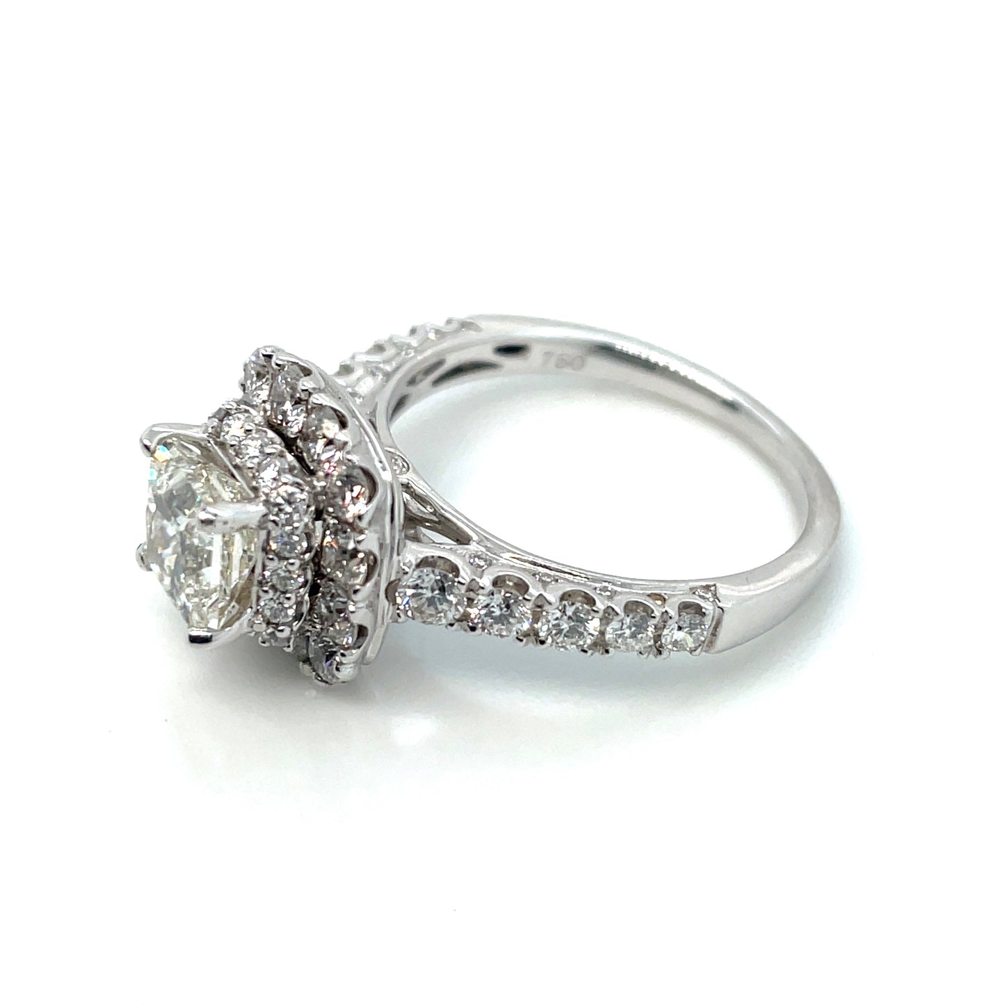 18k White Gold Engagement Diamond 1.38 CT TW Ring