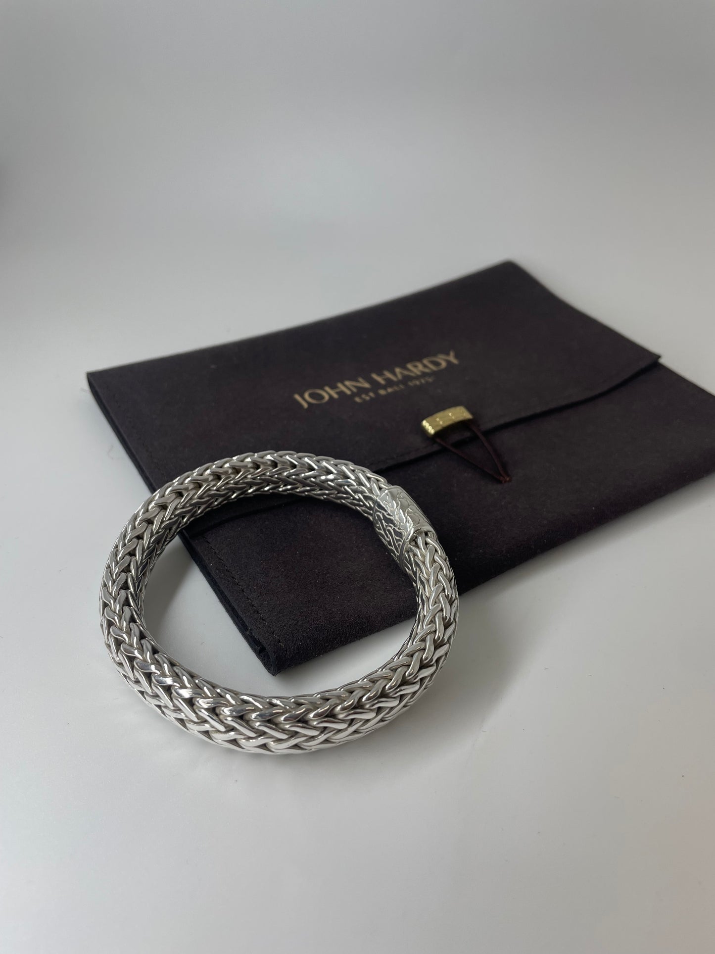 JOHN HARDY Fabulous Men’s 925 Sterling Silver Triple Woven Bracelet