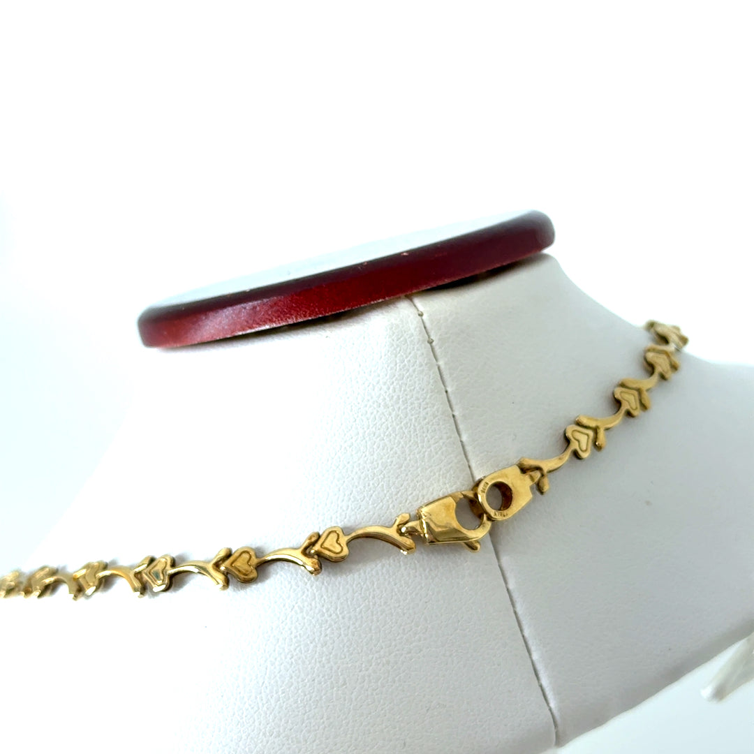 14k Yellow Gold Heart Necklace