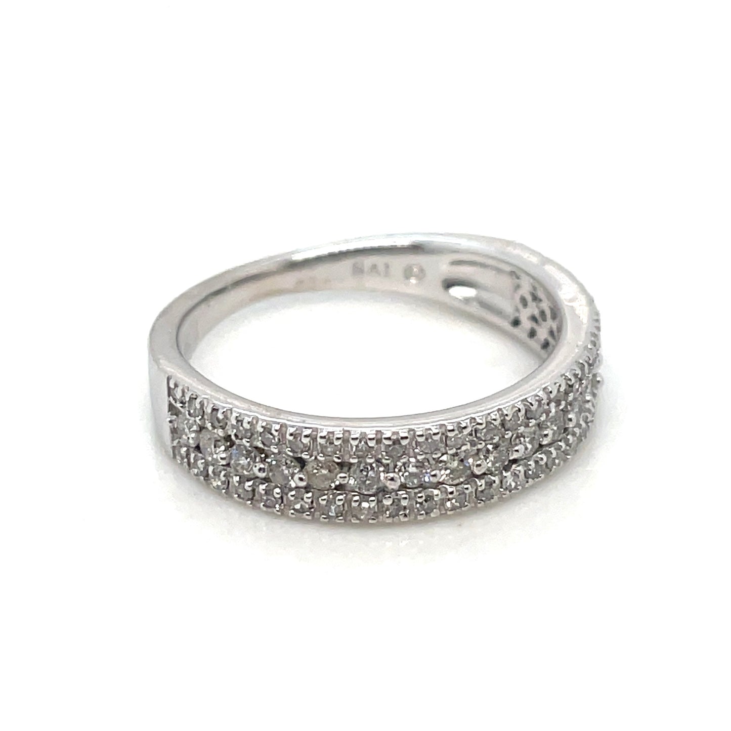 14k White Gold Engagement 0.90 CT TW Diamonds Ring