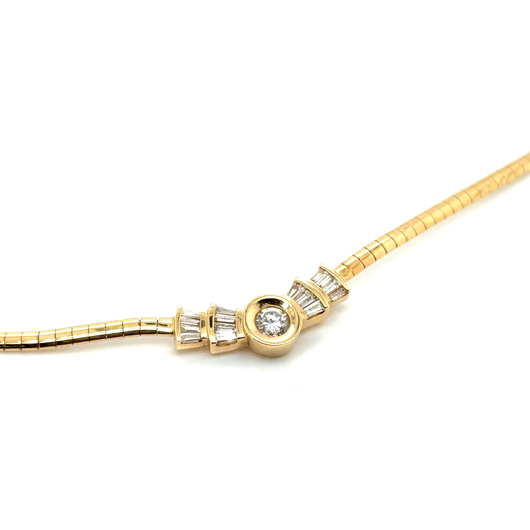 14k Yellow Gold 0.75 CT TW Diamond Necklace