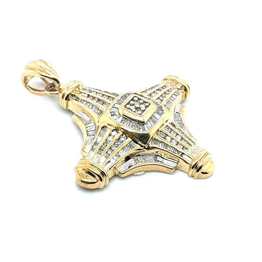 14k Yellow Gold 6 CT TW  Diamonds Pendant