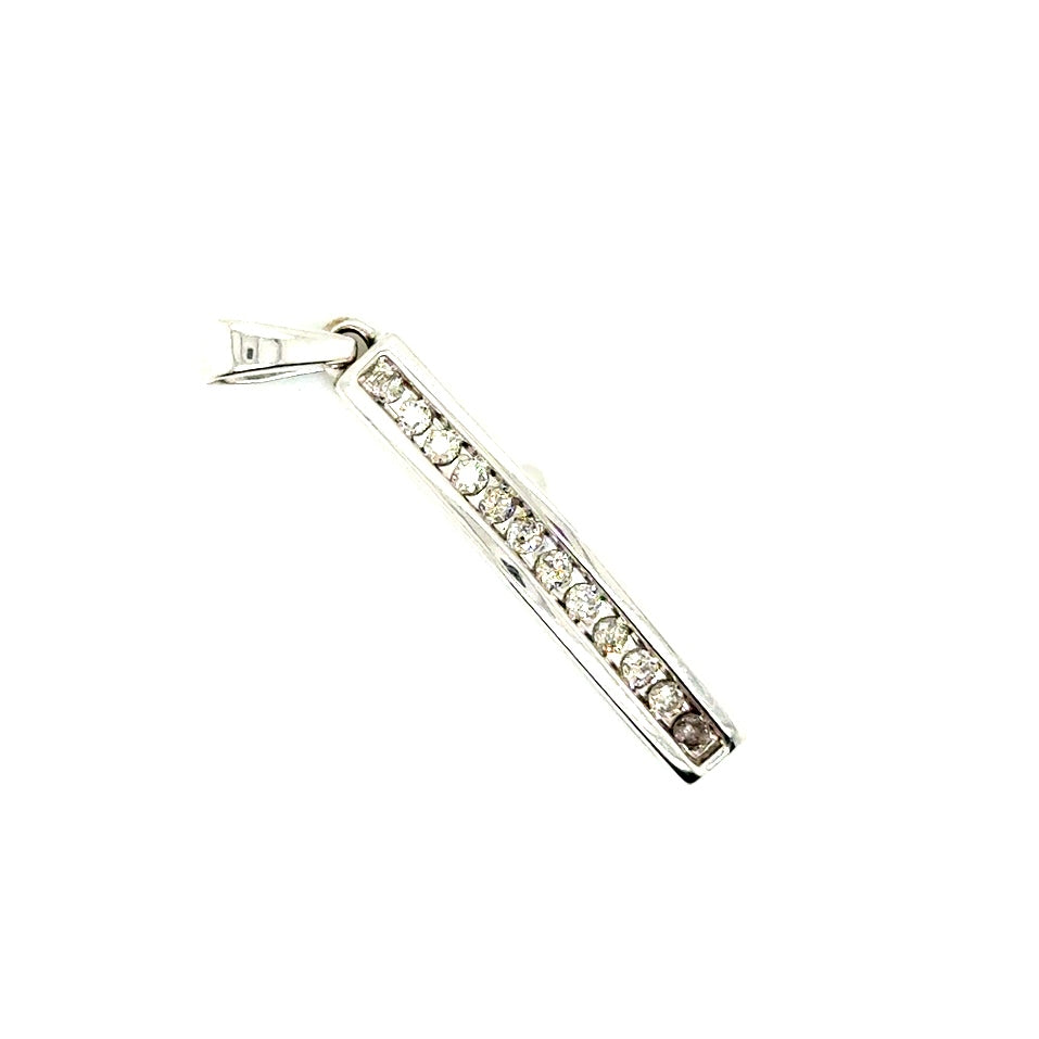 14k White Gold 0.30 CT TW Diamond Pendant