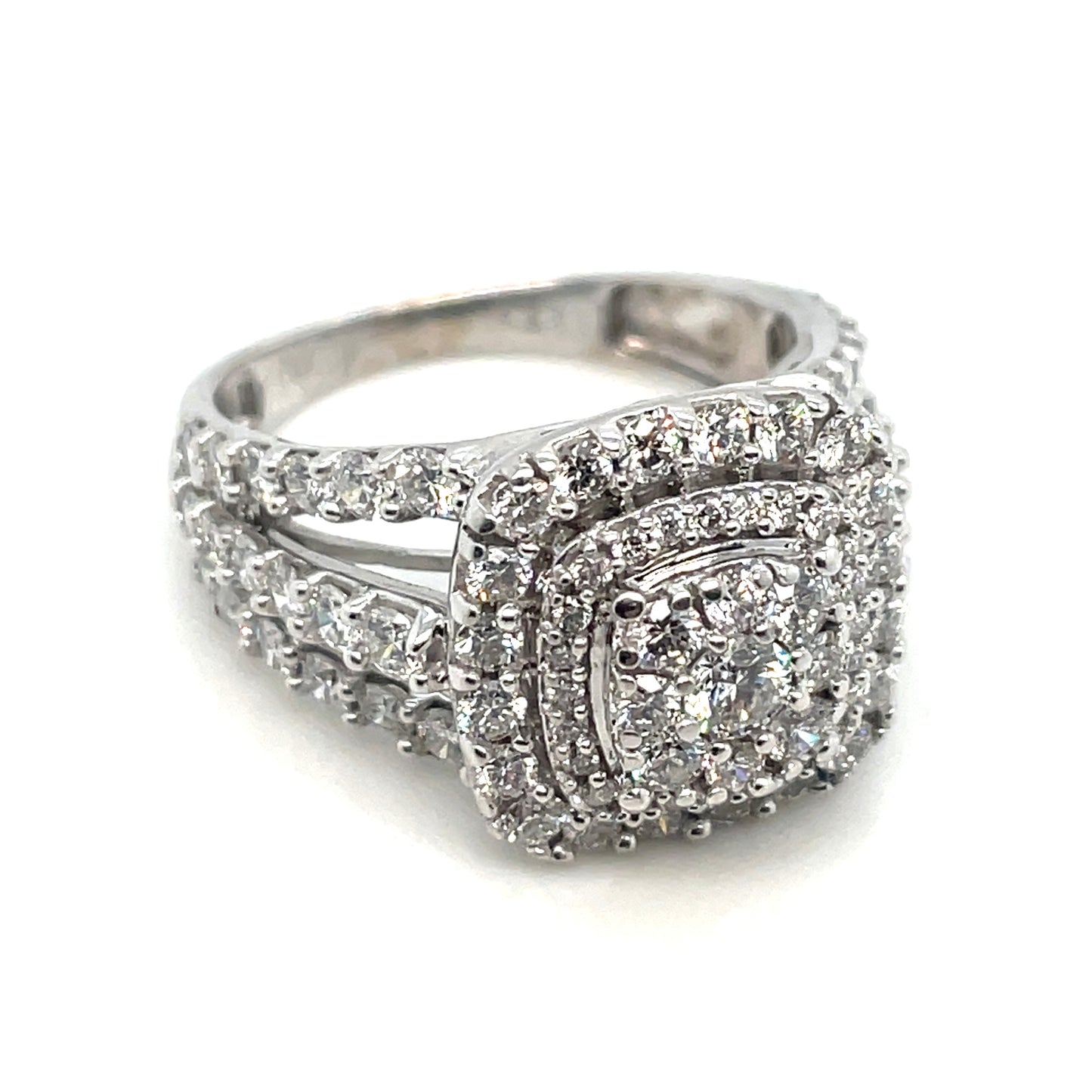 14k White Gold Engagement Diamond 2.25 CT TW Ring