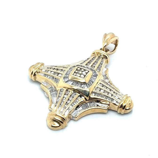 14k Yellow Gold 6 CT TW  Diamonds Pendant