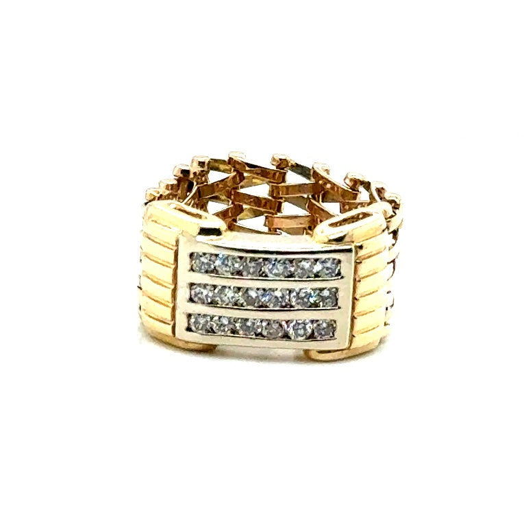 14k Yellow Gold 1.08 CT TW Diamonds Men’s Ring
