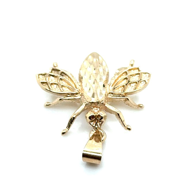 14k Yellow Gold Queen Bee Pendant