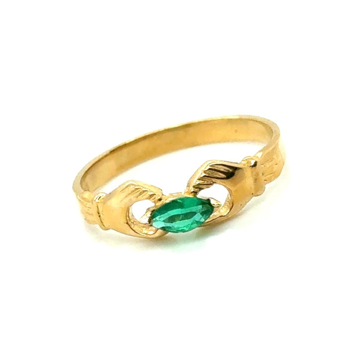 14k Yellow Gold Emerald Ring