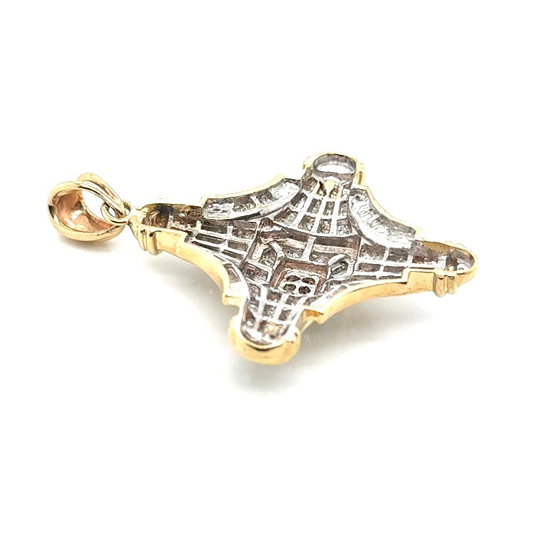 14k Yellow Gold 6 CT TW  Diamonds Pendant