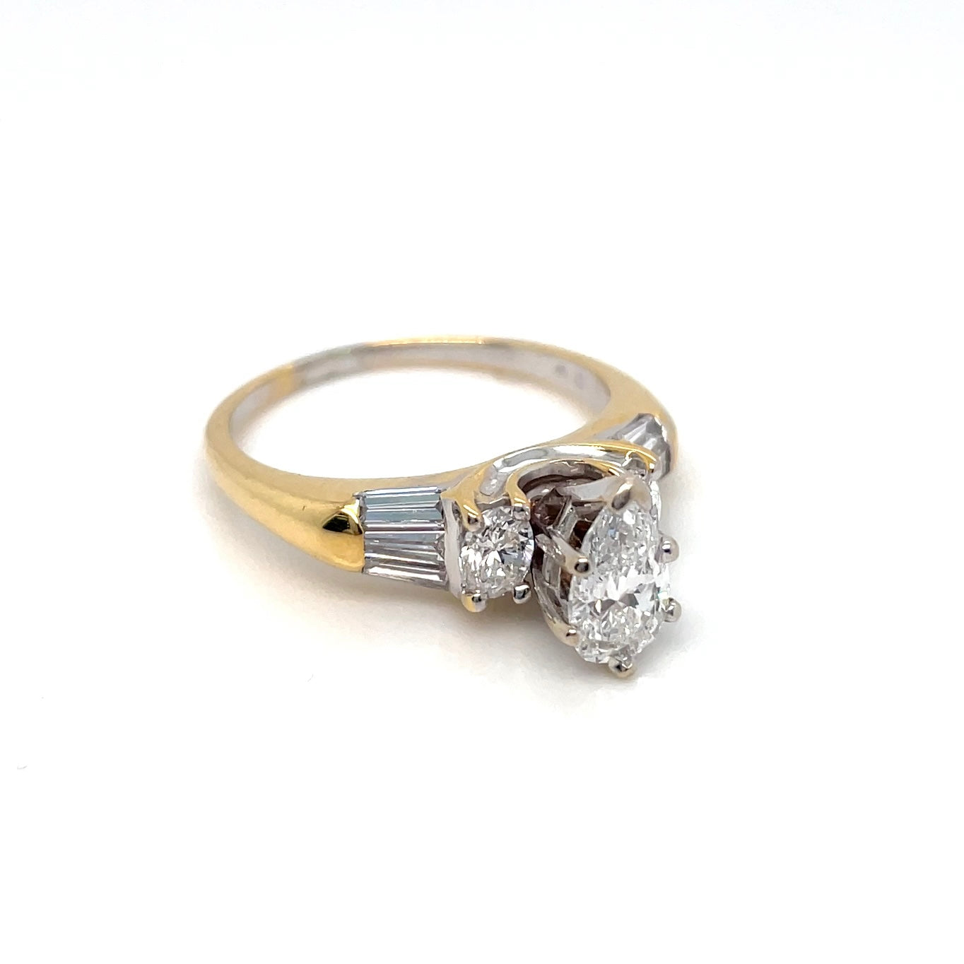 14k Yellow Gold 2 CT TW Diamonds Engagement Ring