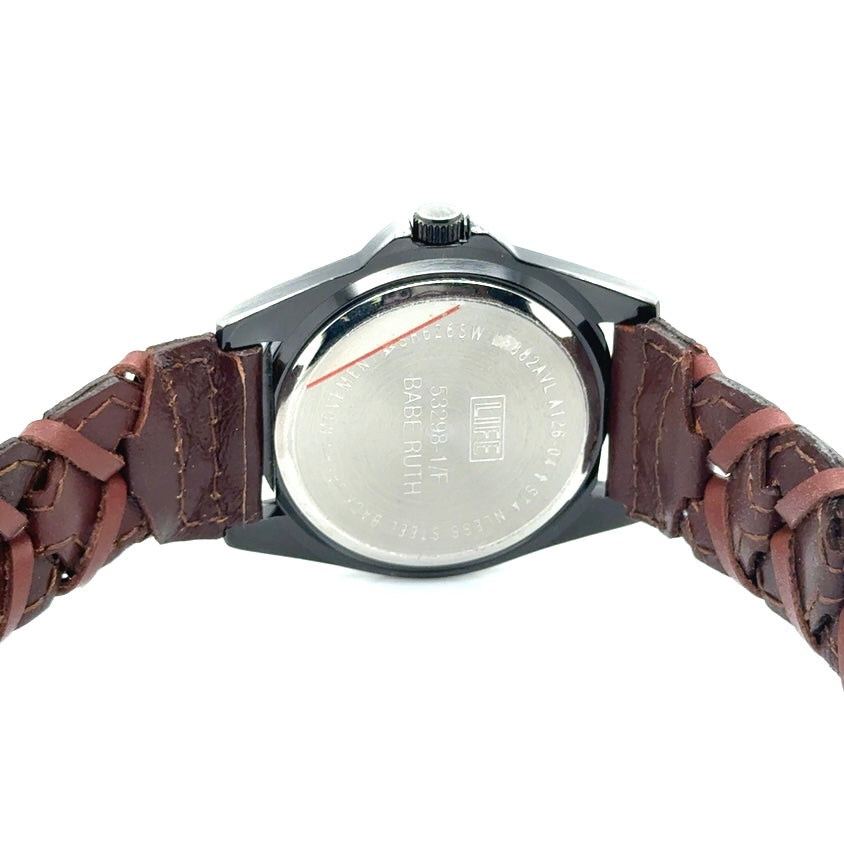 BABE RUTH Leather Band Watch