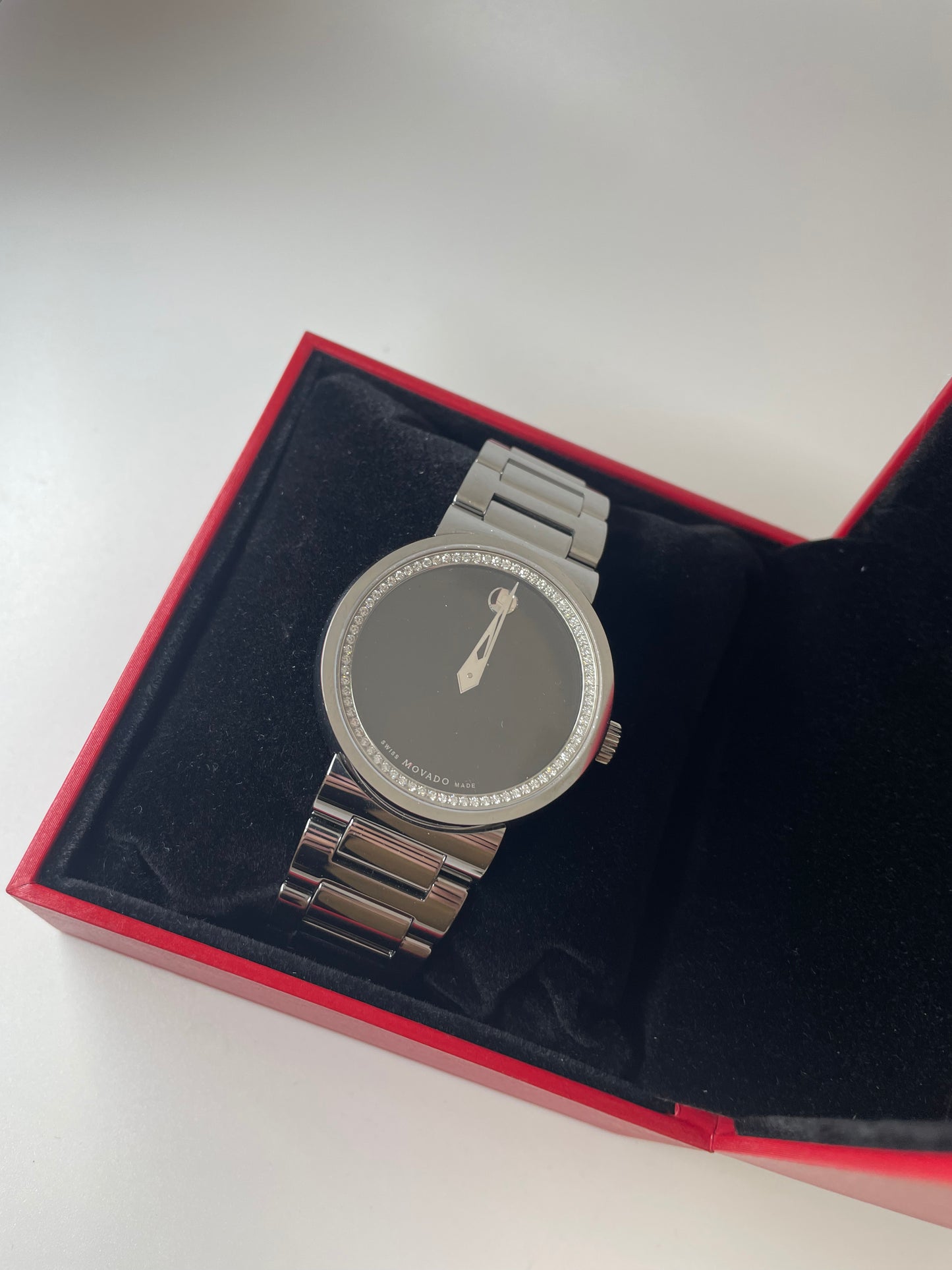 Men’s Titanium Movado Safiro with Diamond Dial